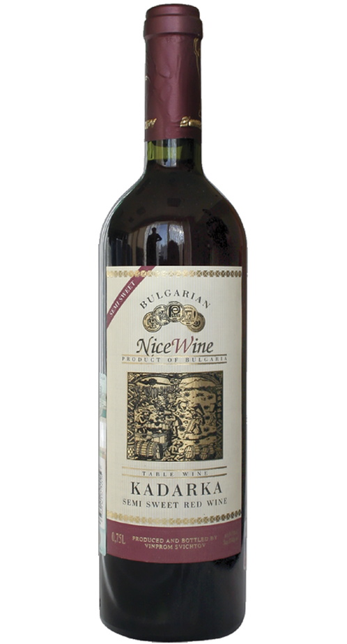 Вино "NICE WINE" KADARKA красное, полусладкое, столовое, 0,7 л.