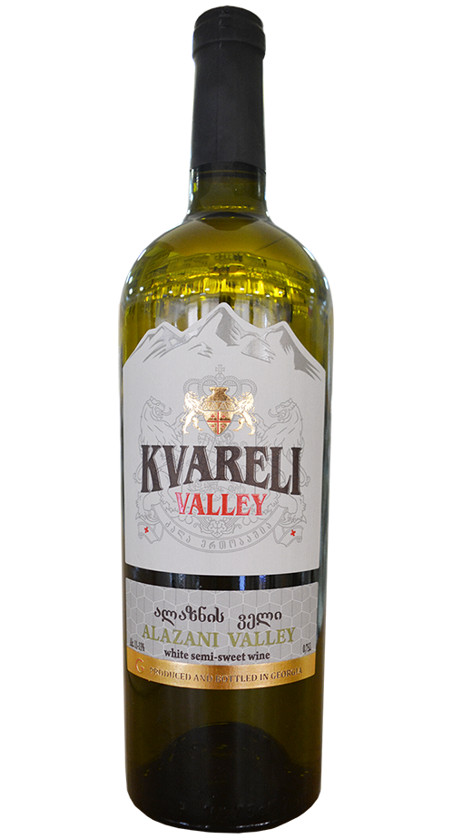 Вино «KVARELI VALLEY» ALAZANI VALLEY, белое полусладкое, столовое, 0,7 л.