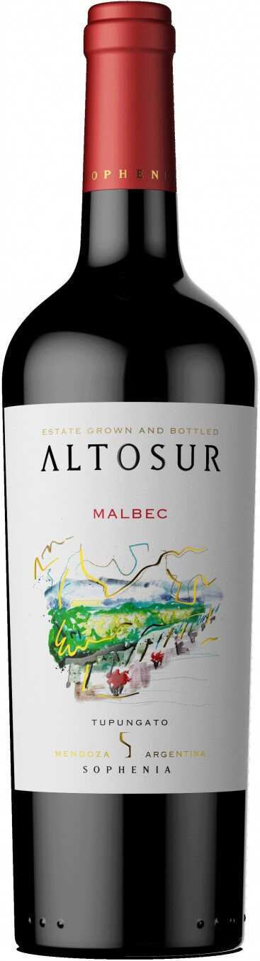 "Altosur" Malbec — красное сухое вино из винограда сорта Мальбек, который выращивается в районе Тупунгато, на склонах Анд, на высоте 1200 метров над уровнем моря. Почвы виноградников — аллювиального происхождения, рыхлые, с высокопроницаемой структурой. При культивировании виноградника используется специальная система обрезки и орошения лоз для получения низких урожаев самого высокого качества. Виноград собирается исключительно вручную в апреле, тщательно сортируется и прессуется. Мацерация осуществляется при низкой температуре. Ферментация с добавлением отобранных дрожжей проходит при строгом температурном контроле. Затем вино в течение 3-4 месяцев выдерживается во французских и американских дубовых бочках. Потенциал хранения "Альтосур" Мальбек составляет 3 года.  