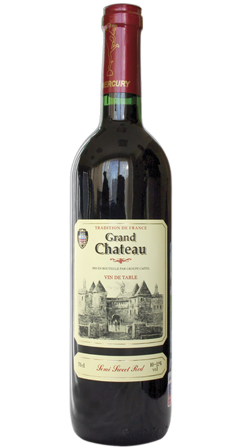 Вино "GRAND CHATEAU" красное, полусладкое, столовое, 0,7 л.