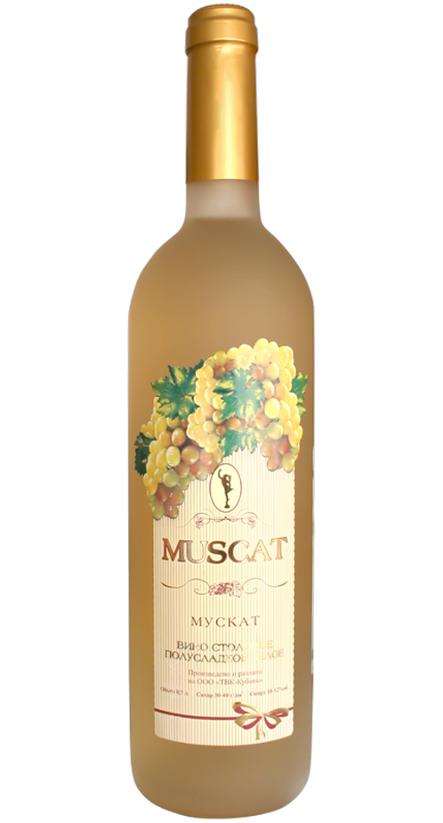 Вино "MUSCAT" белое, полусладкое, столовое, 0,7 л.