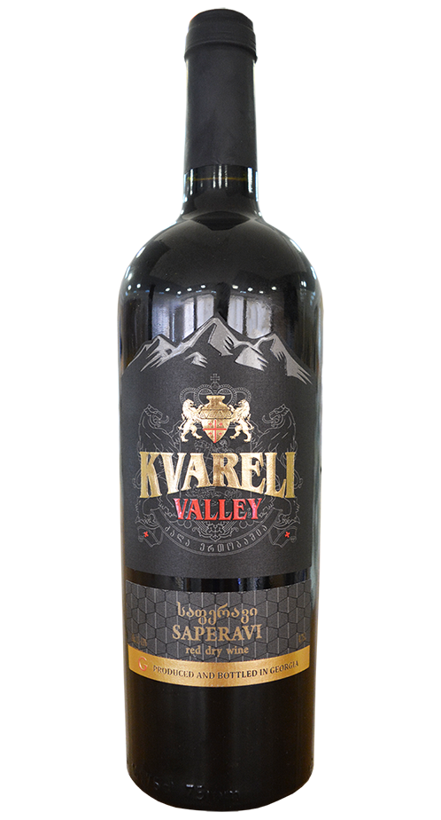 Вино «KVARELI VALLEY» SAPERAVI, красное сухое, столовое, 0,7 л.